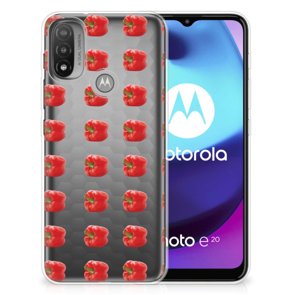 Motorola Moto E20 | E40 Siliconen Case Paprika Red