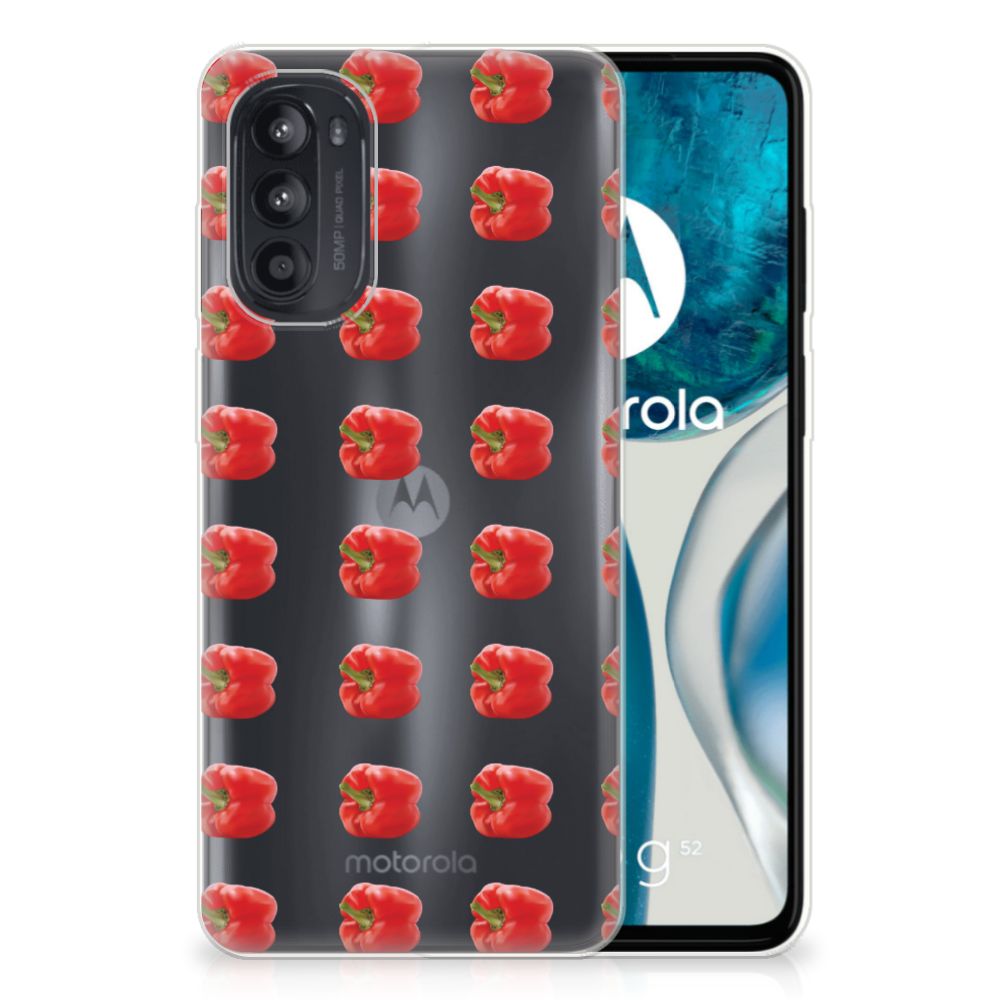 Motorola Moto G52/G82 Siliconen Case Paprika Red