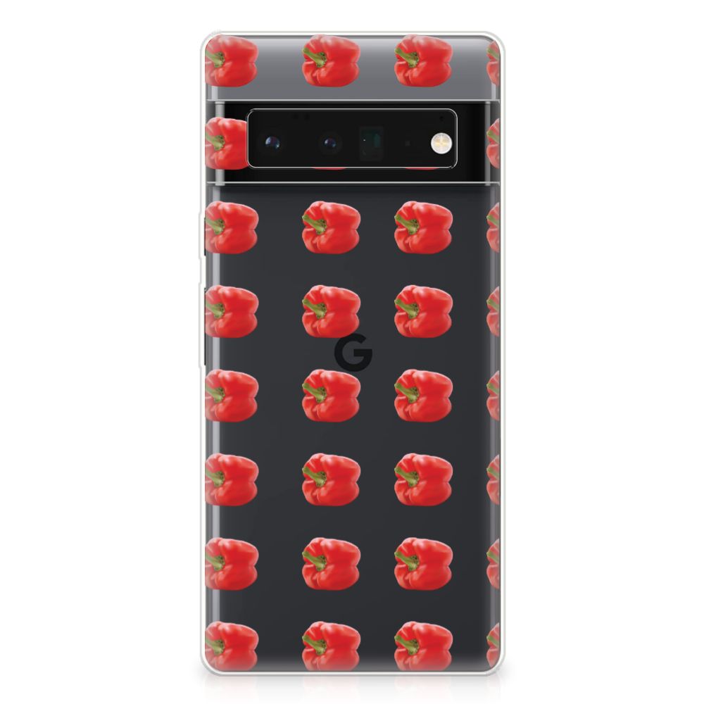 Google Pixel 6 Pro Siliconen Case Paprika Red