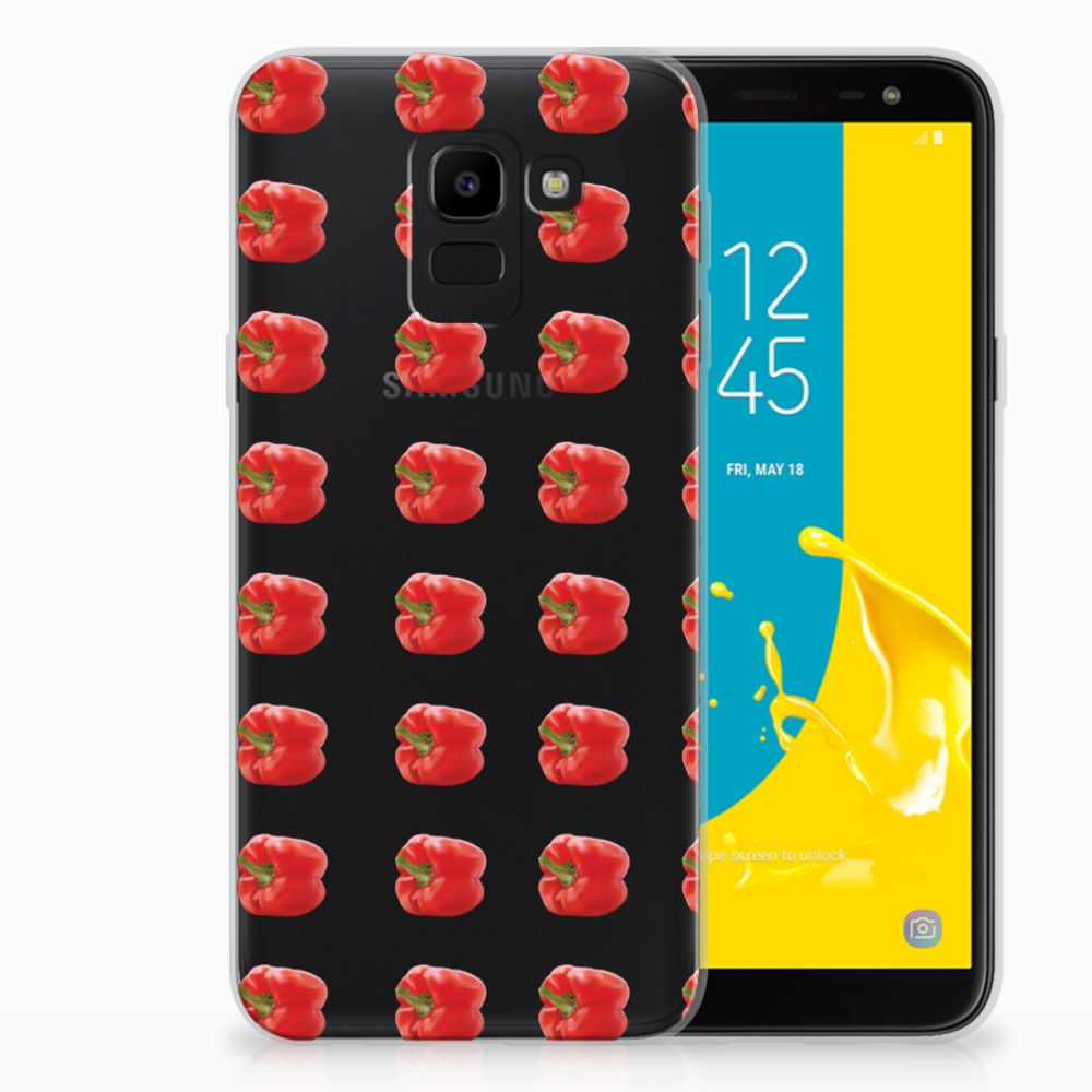 Samsung Galaxy J6 2018 Siliconen Case Paprika Red