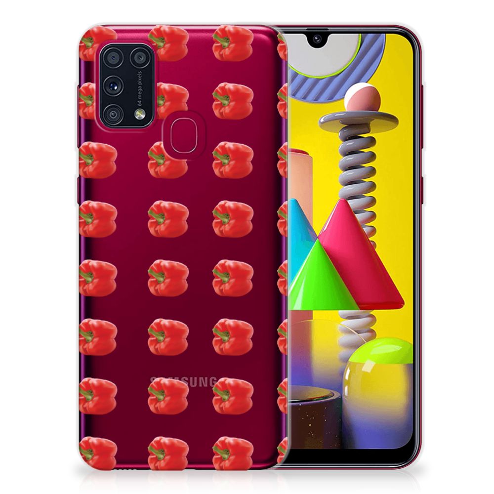 Samsung Galaxy M31 Siliconen Case Paprika Red