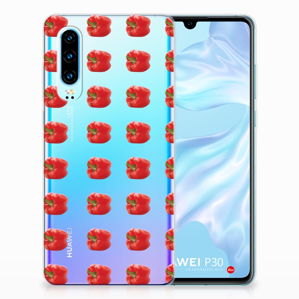 Huawei P30 Siliconen Case Paprika Red