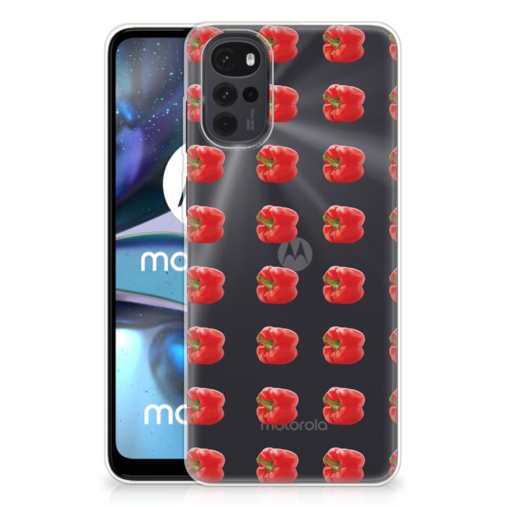 Motorola Moto G22 Siliconen Case Paprika Red