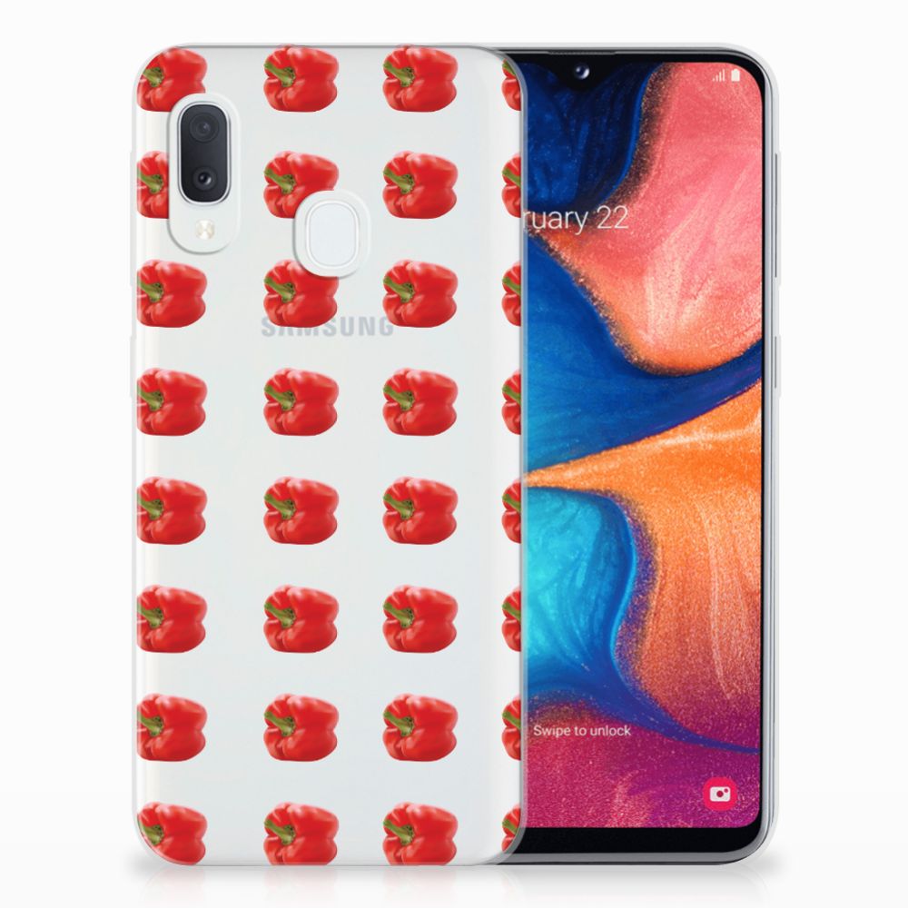 Samsung Galaxy A20e Siliconen Case Paprika Red