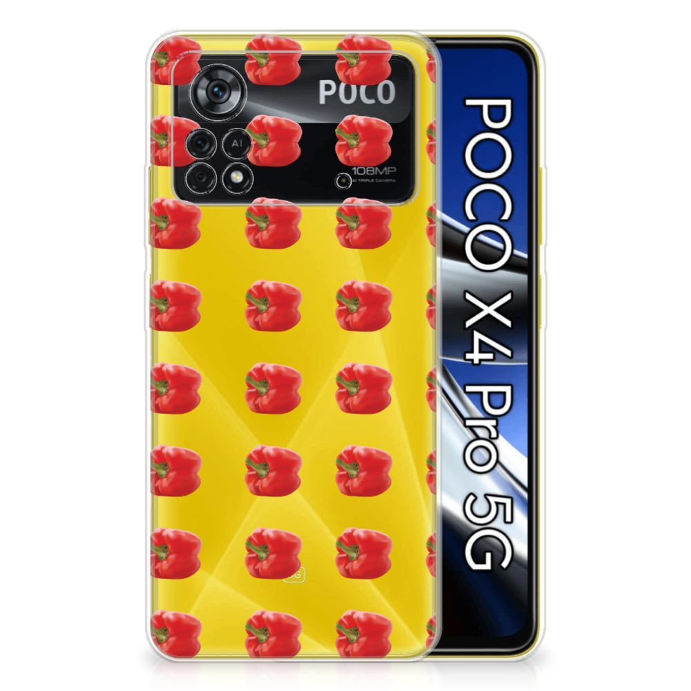 Xiaomi Poco X4 Pro 5G Siliconen Case Paprika Red
