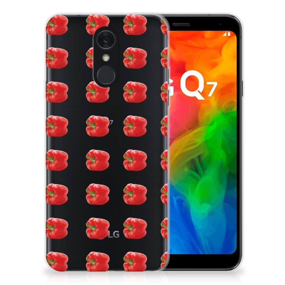 LG Q7 Siliconen Case Paprika Red