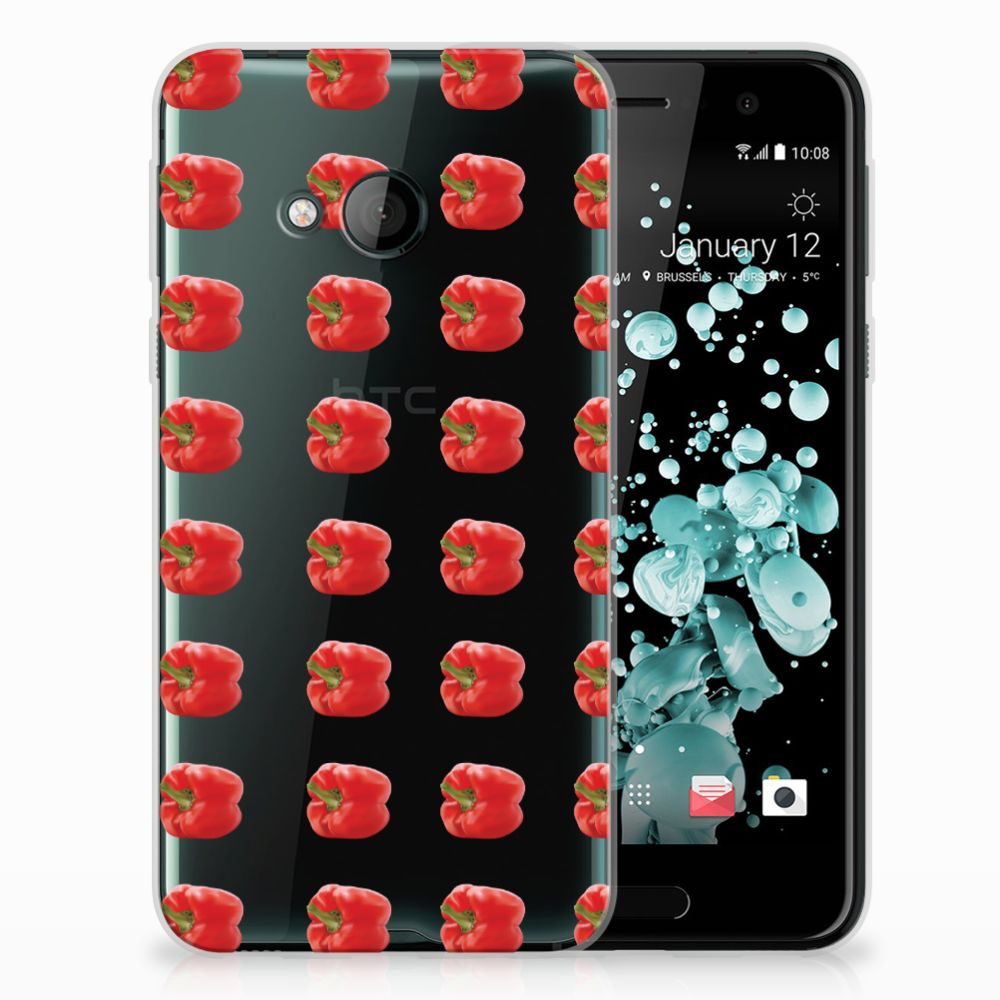HTC U Play Siliconen Case Paprika Red