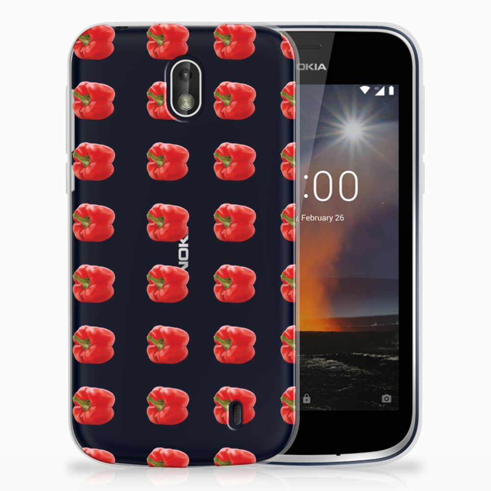 Nokia 1 Siliconen Case Paprika Red