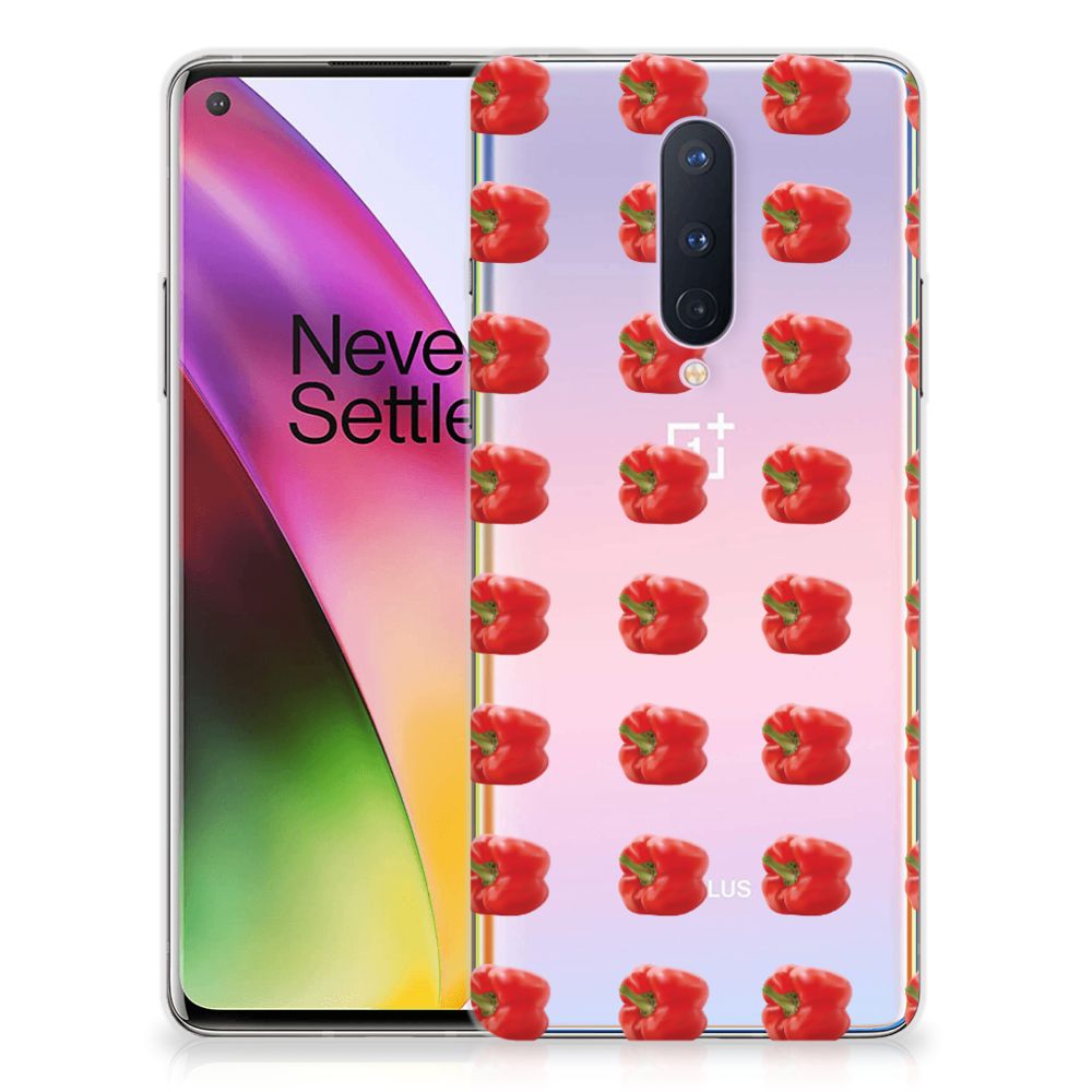 OnePlus 8 Siliconen Case Paprika Red