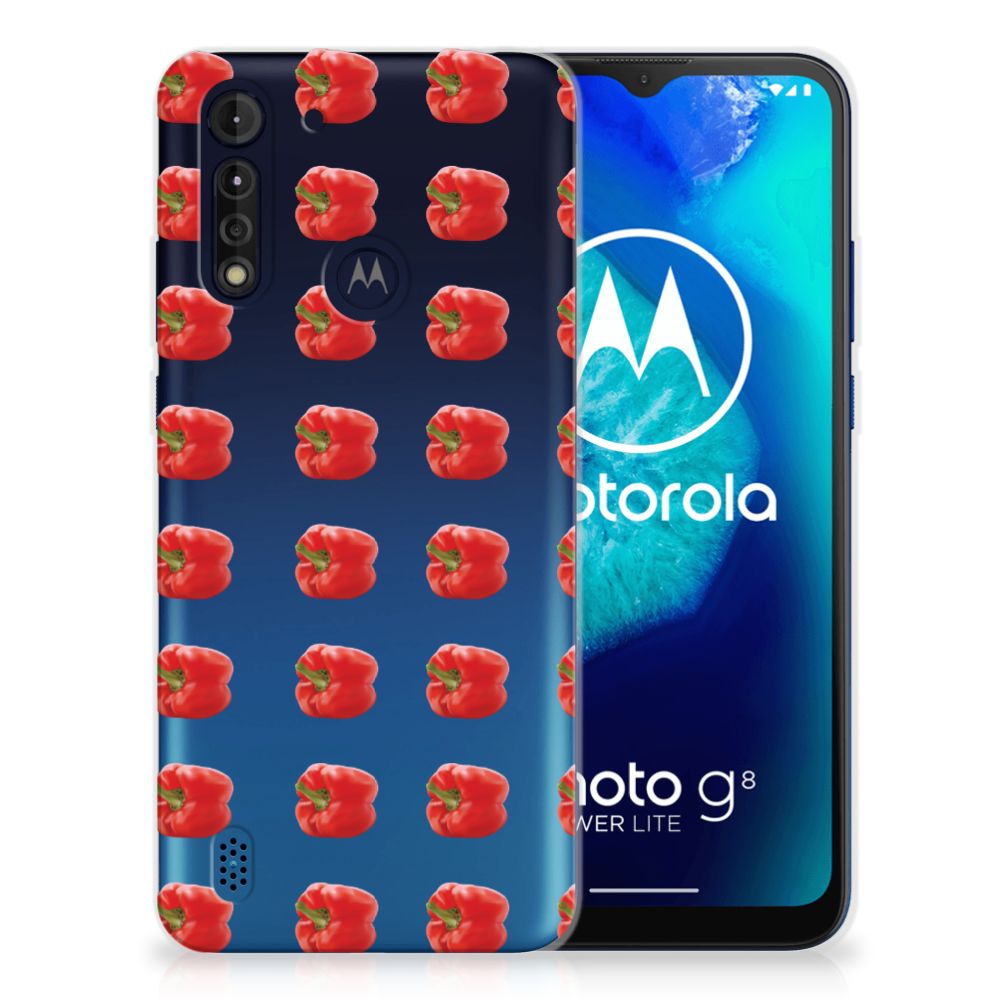 Motorola Moto G8 Power Lite Siliconen Case Paprika Red