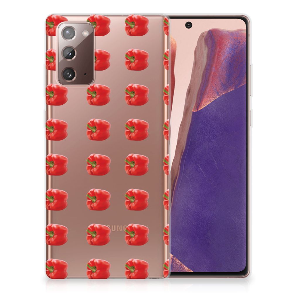 Samsung Note 20 Siliconen Case Paprika Red