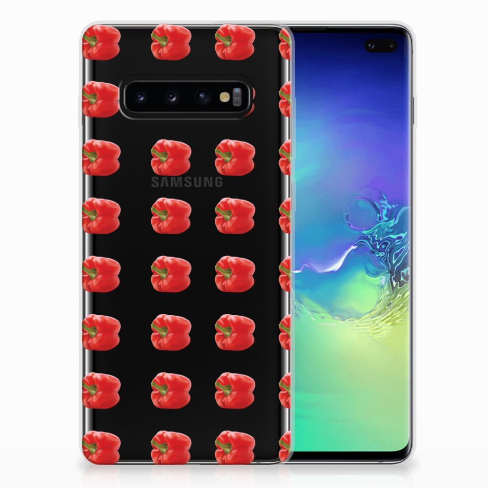 Samsung Galaxy S10 Plus Siliconen Case Paprika Red