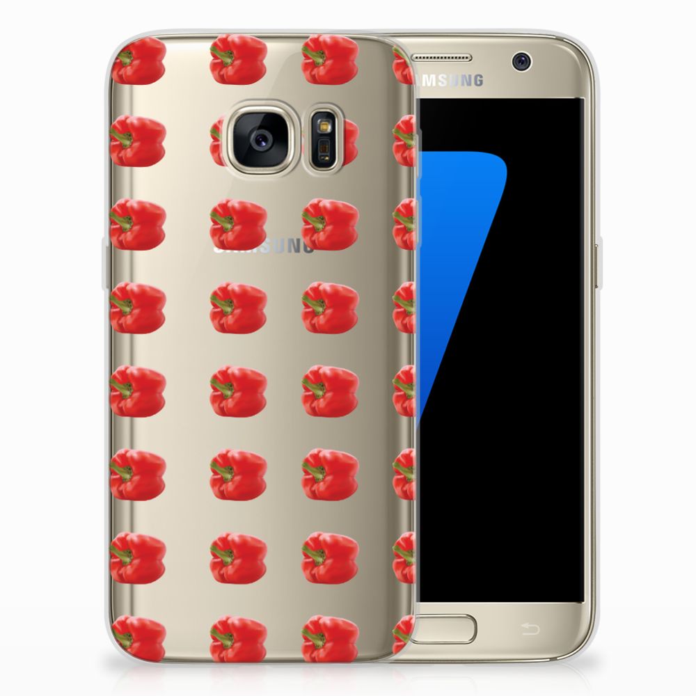 Samsung Galaxy S7 Siliconen Case Paprika Red