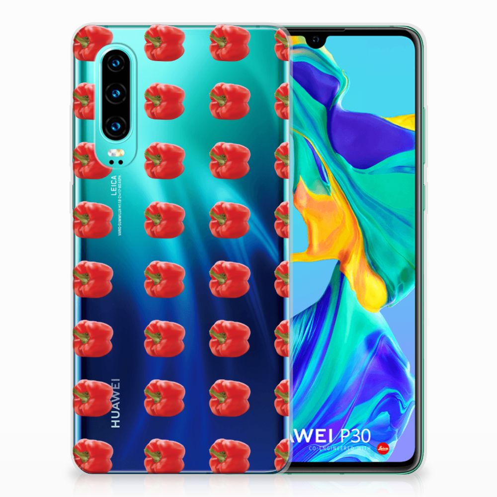 Huawei P30 Siliconen Case Paprika Red