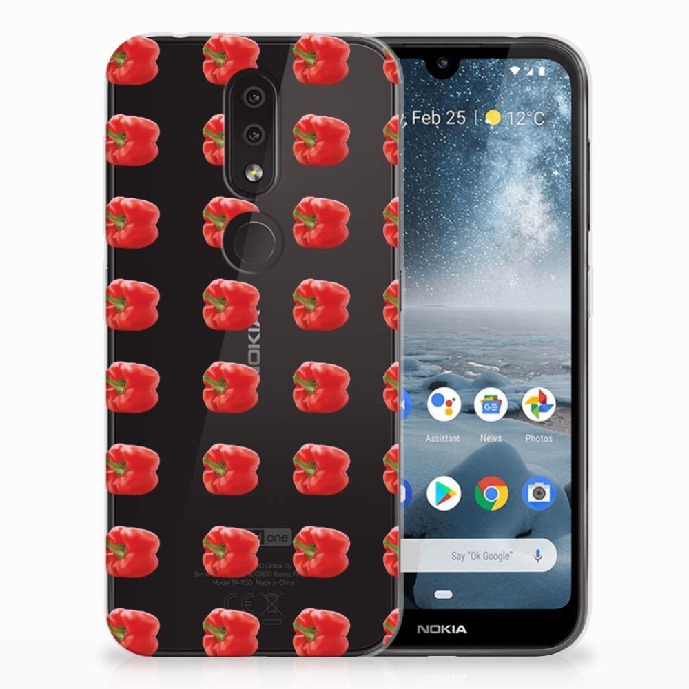 Nokia 4.2 Siliconen Case Paprika Red
