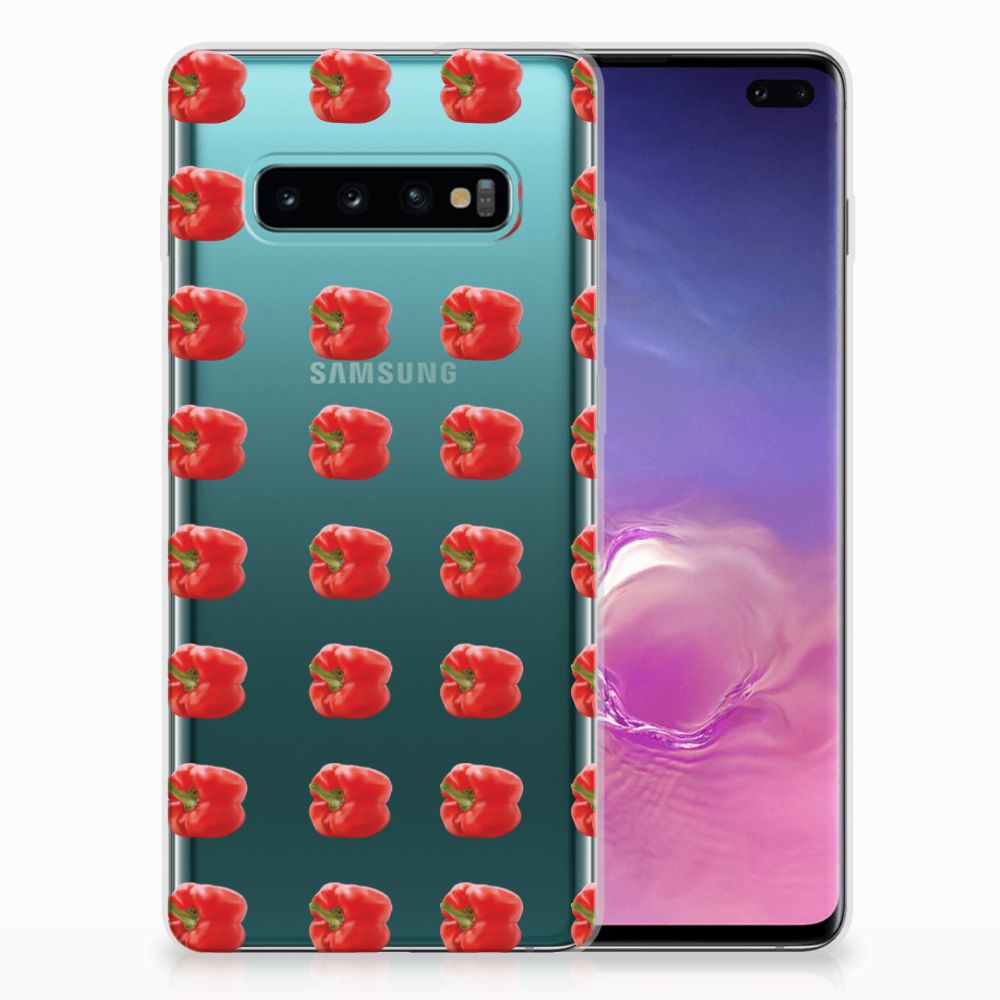 Samsung Galaxy S10 Plus Siliconen Case Paprika Red