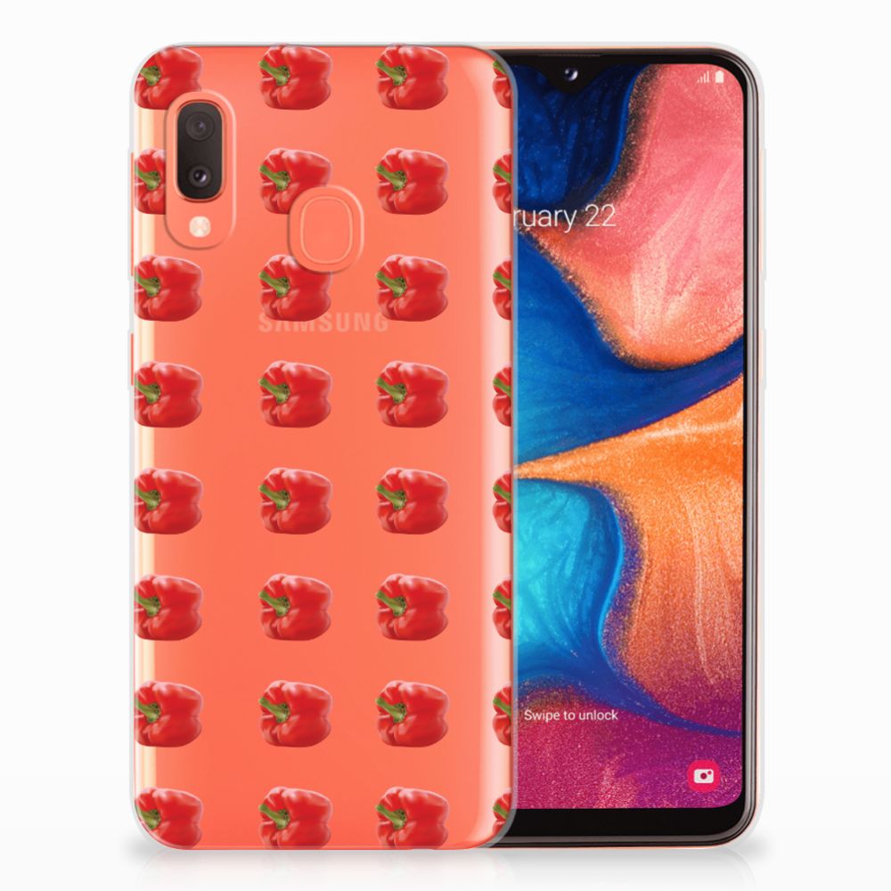 Samsung Galaxy A20e Siliconen Case Paprika Red
