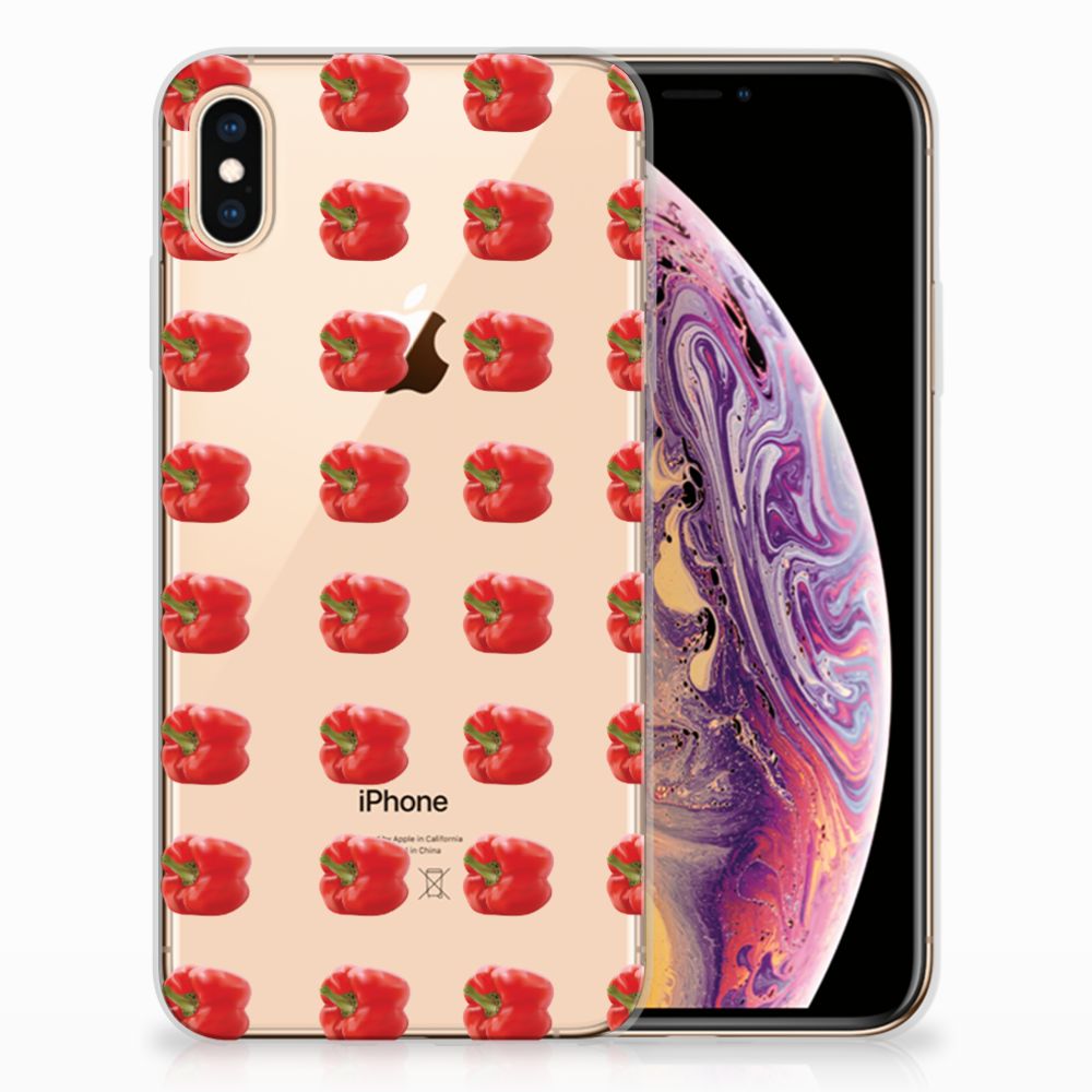 Apple iPhone Xs Max Siliconen Case Paprika Red