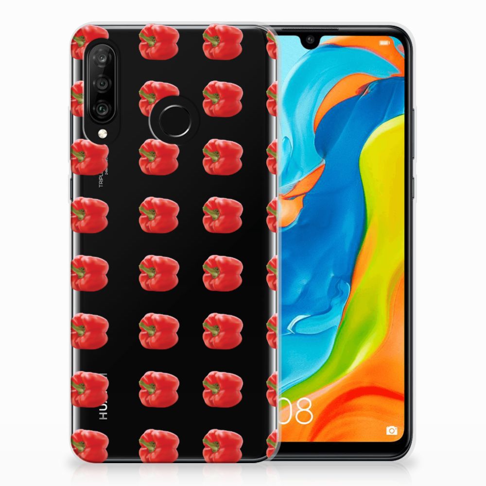 Huawei P30 Lite Siliconen Case Paprika Red