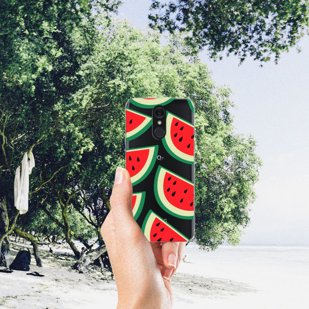 LG Q7 Siliconen Case Watermelons
