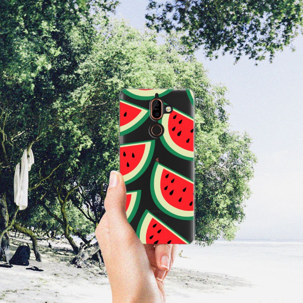 Nokia 7 Plus Siliconen Case Watermelons