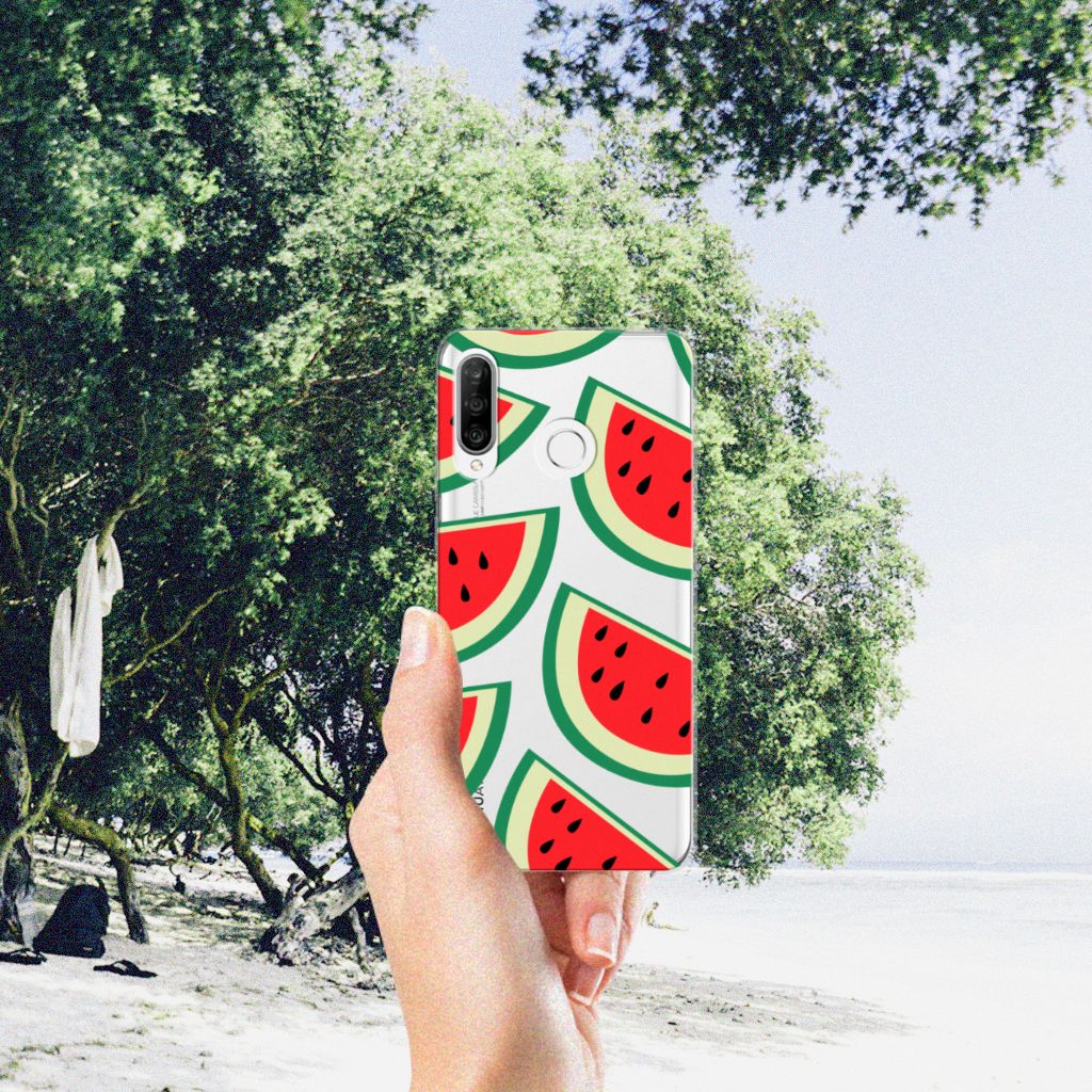 Huawei P30 Lite Siliconen Case Watermelons