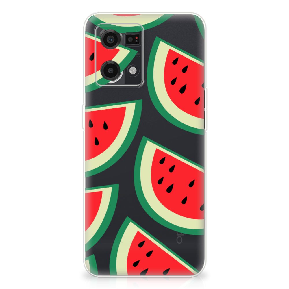 OPPO Reno7 4G Siliconen Case Watermelons