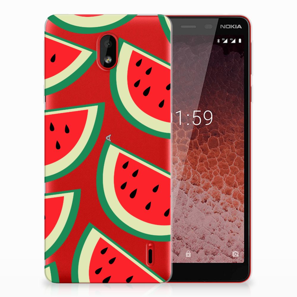 Nokia 1 Plus Siliconen Case Watermelons