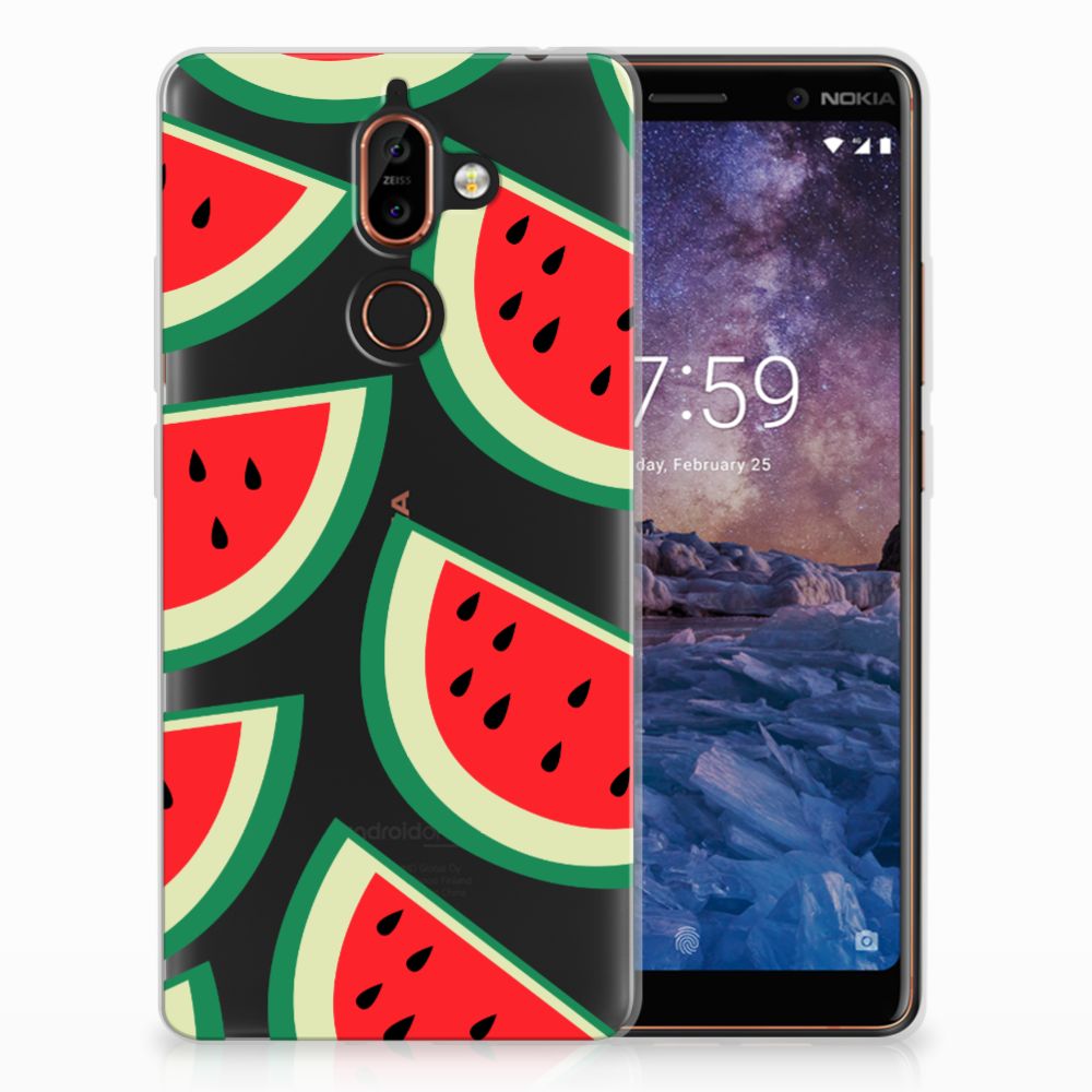 Nokia 7 Plus Siliconen Case Watermelons