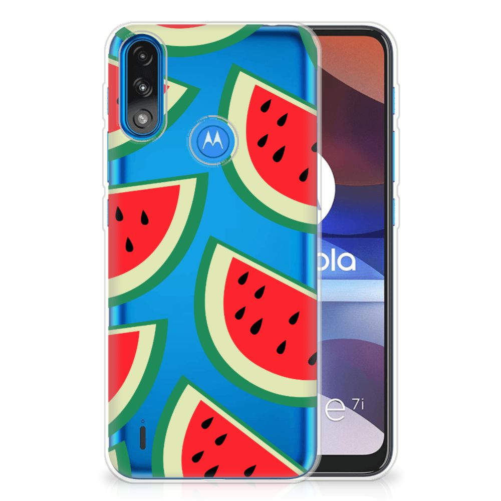 Motorola Moto E7/E7i Power Siliconen Case Watermelons