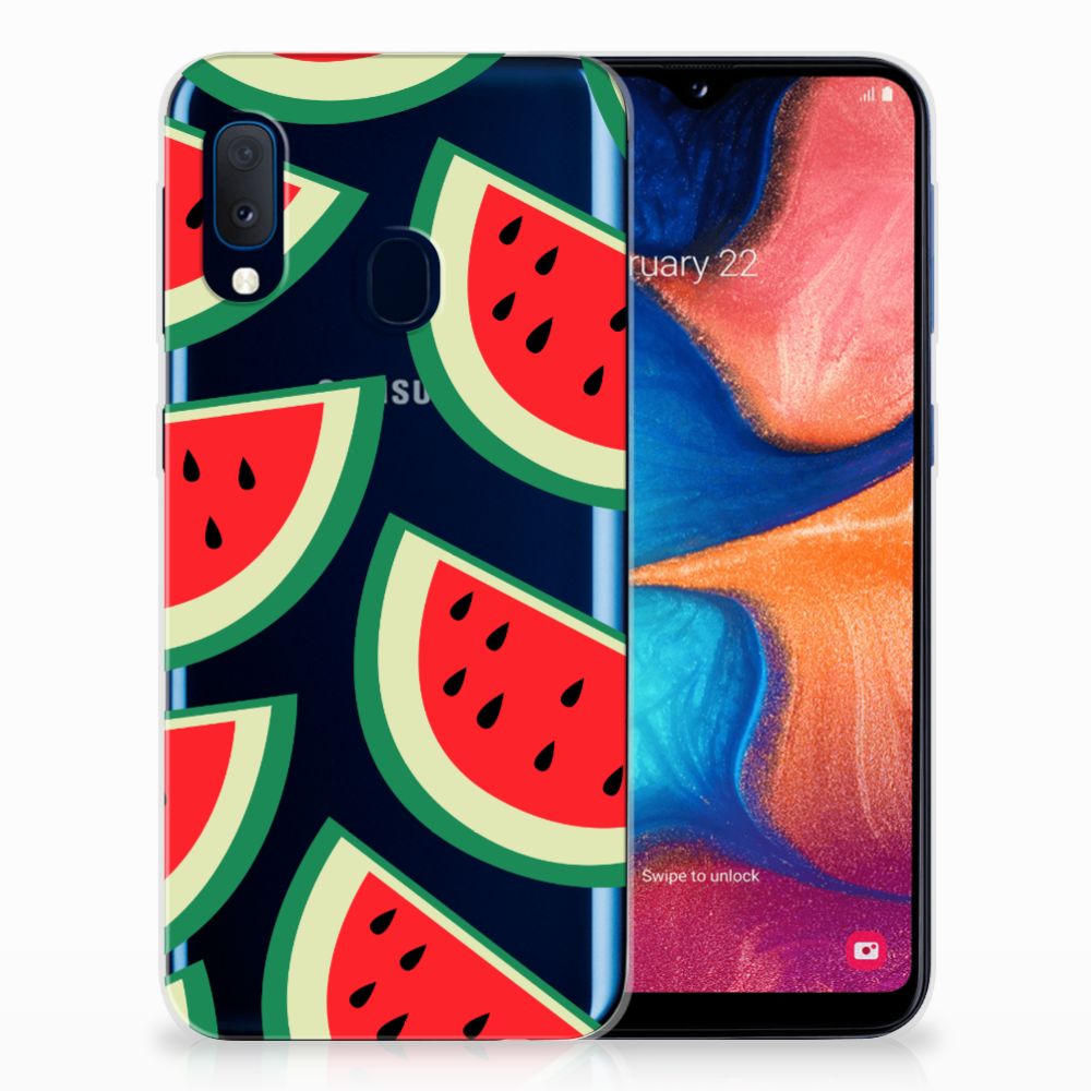 Samsung Galaxy A20e Siliconen Case Watermelons