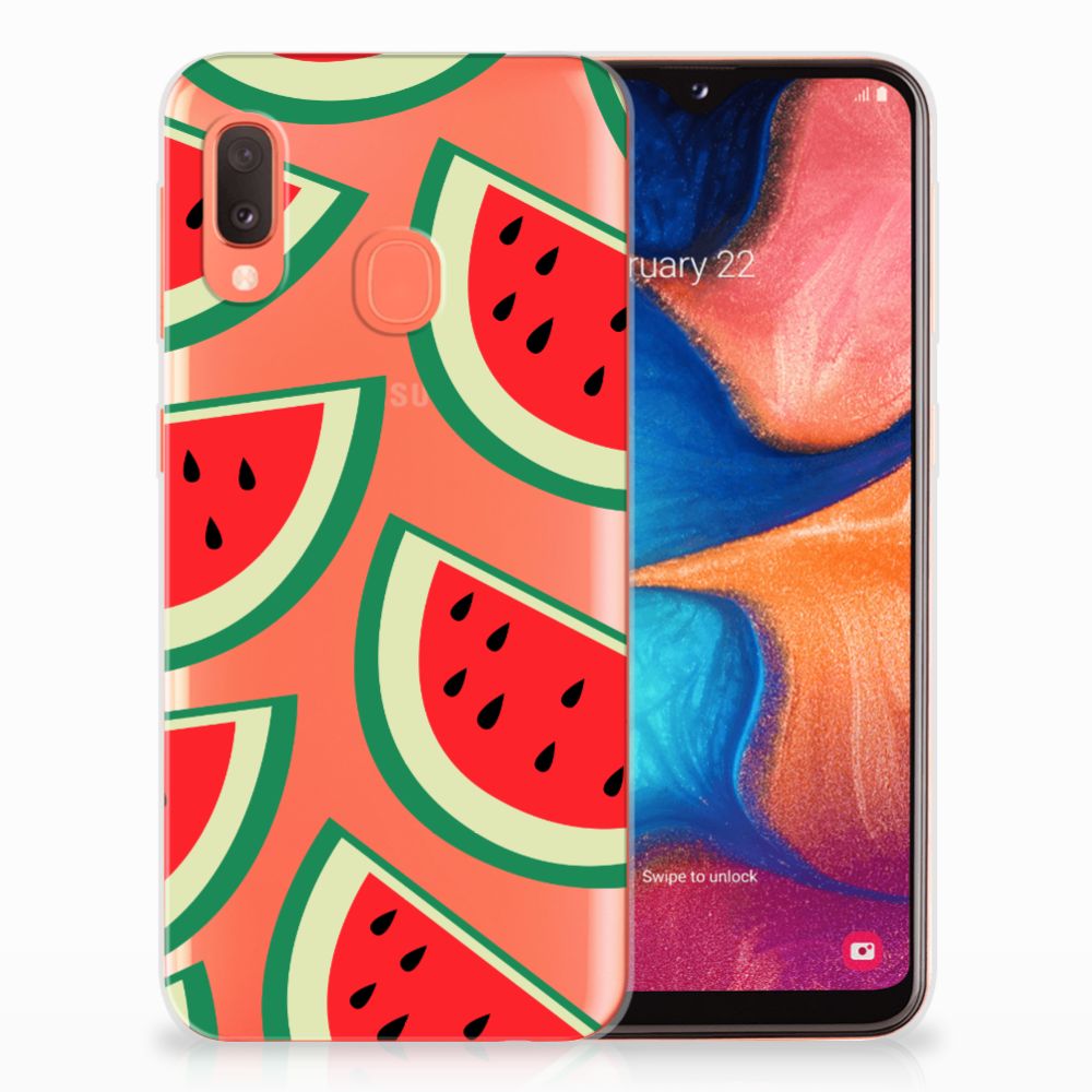 Samsung Galaxy A20e Siliconen Case Watermelons