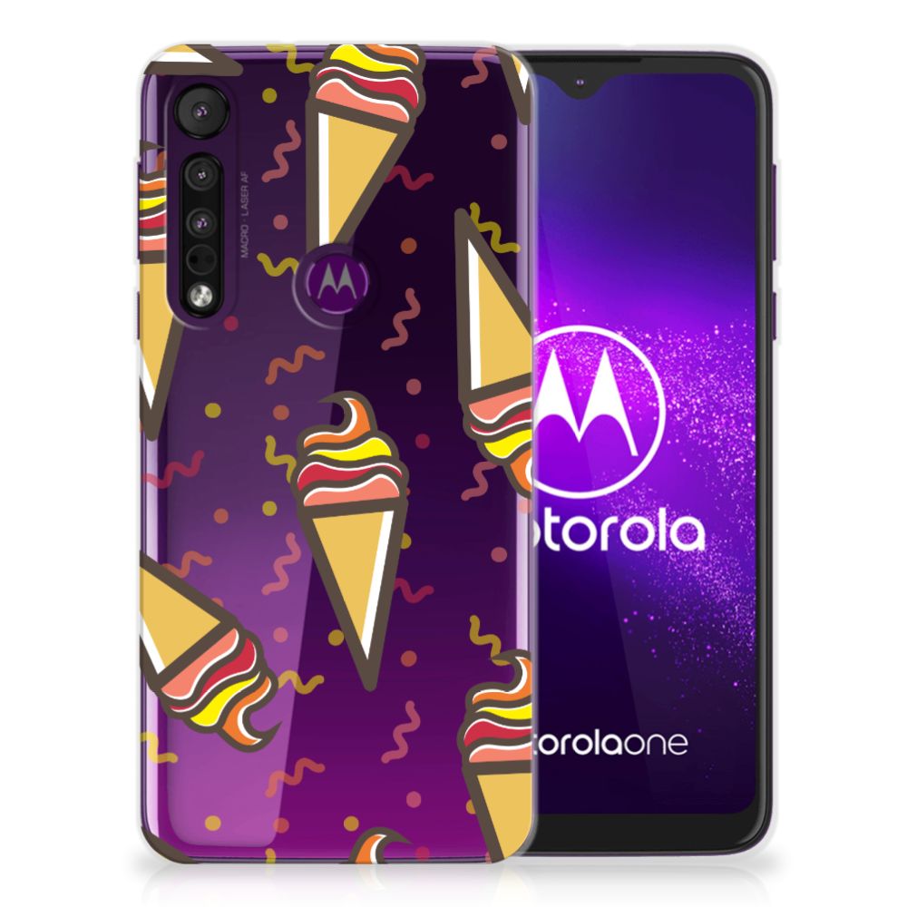 Motorola One Macro Siliconen Case Icecream