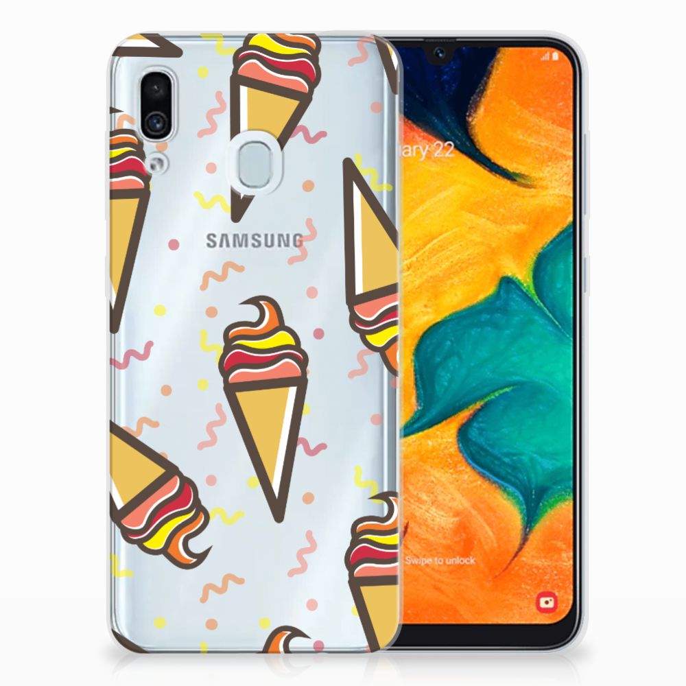 Samsung Galaxy A30 Siliconen Case Icecream