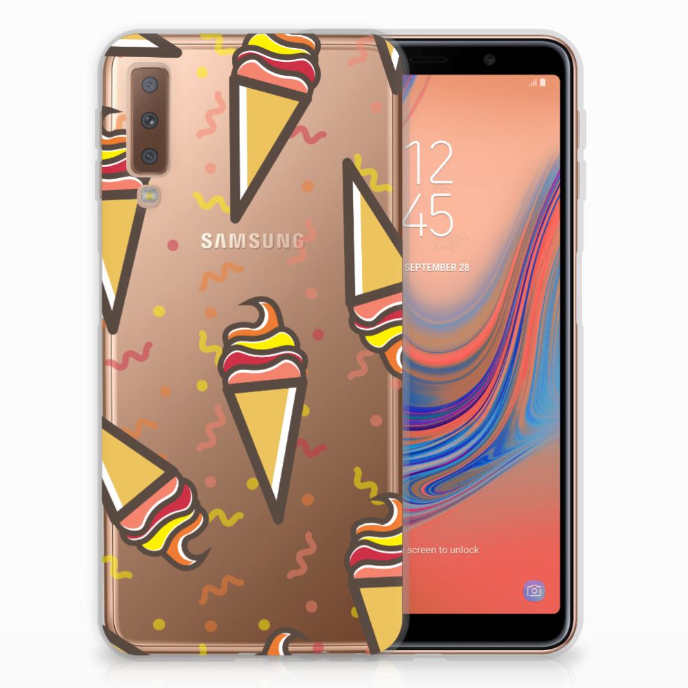 Samsung Galaxy A7 (2018) Siliconen Case Icecream
