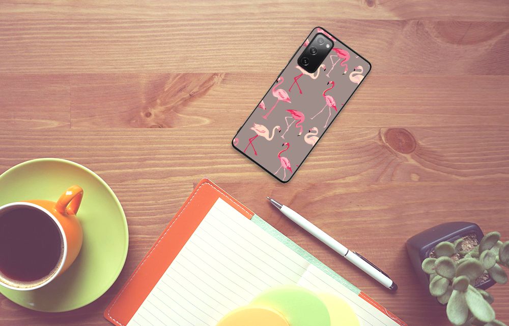 Samsung Galaxy S20 FE Dierenprint Telefoonhoesje Flamingo