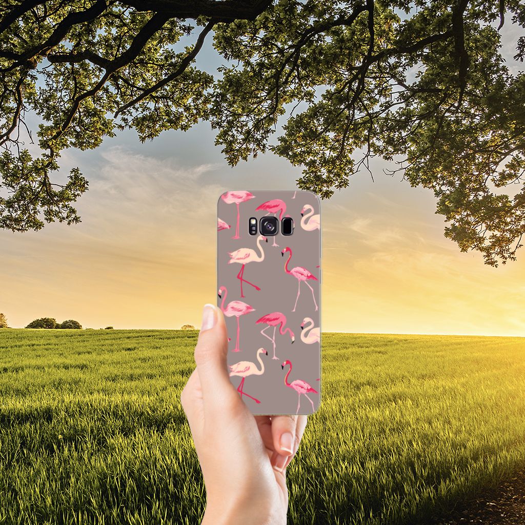 Samsung Galaxy S8 Plus TPU Hoesje Flamingo