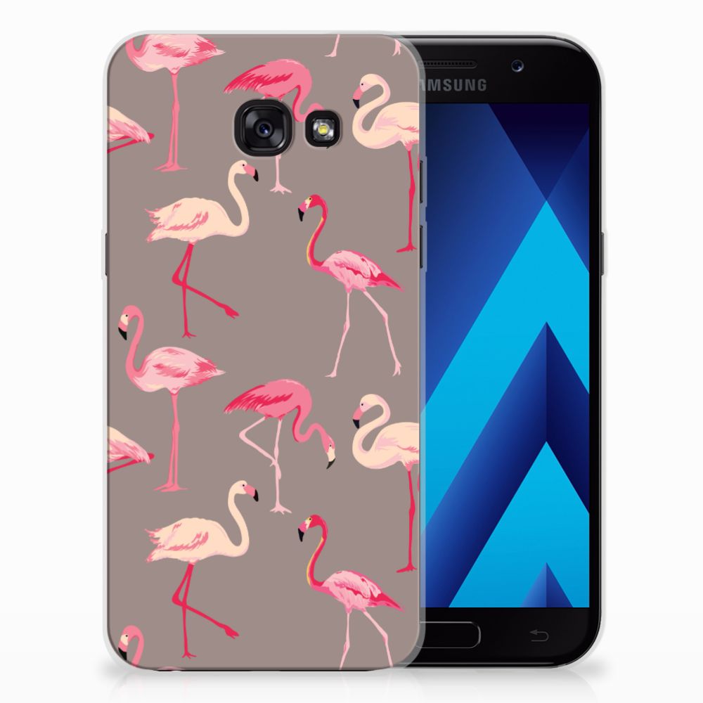 Samsung Galaxy A5 2017 Uniek TPU Hoesje Flamingo's