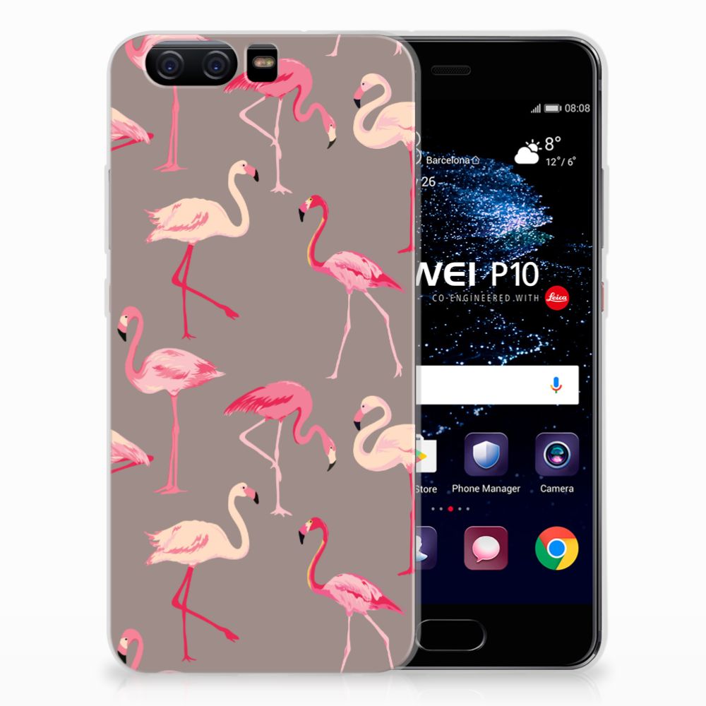 Huawei P10 Uniek TPU Hoesje Flamingo