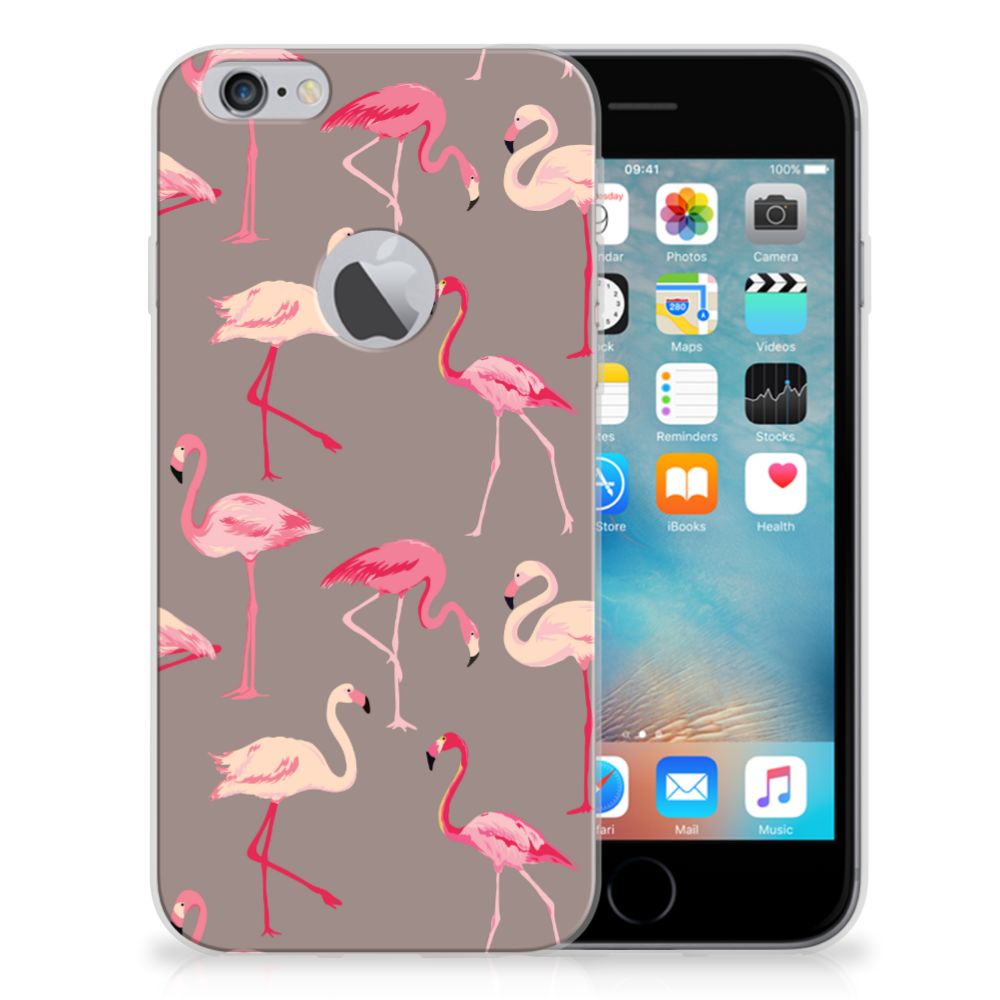 Apple iPhone 6 Plus | 6s Plus Uniek TPU Hoesje Flamingo