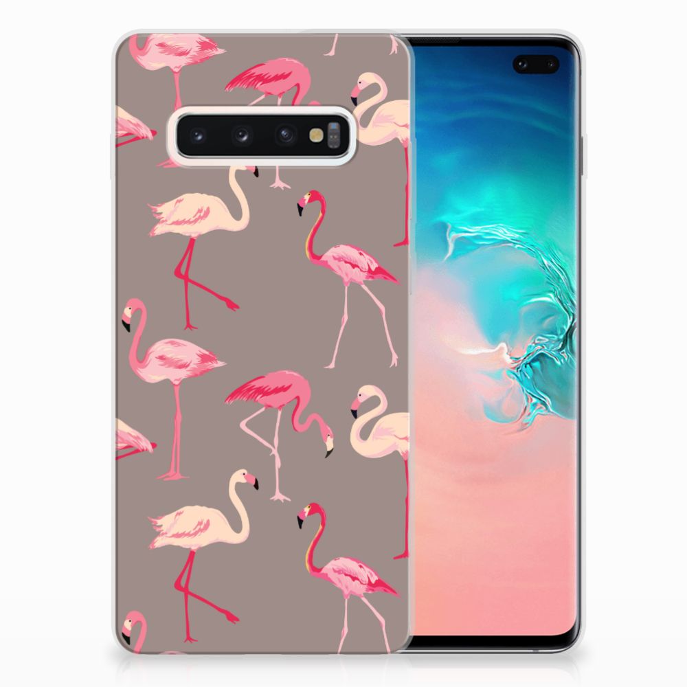 Samsung Galaxy S10 Plus TPU Hoesje Flamingo