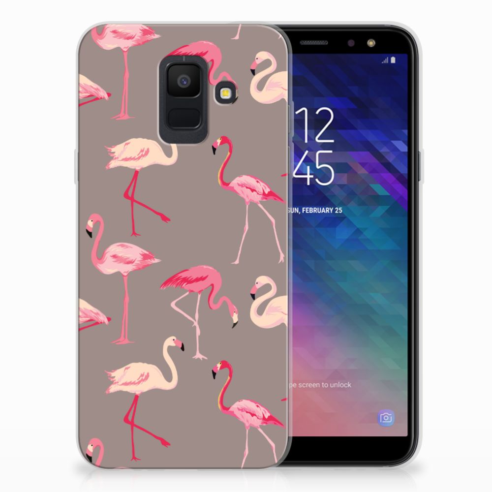 Samsung Galaxy A6 (2018) TPU Hoesje Flamingo