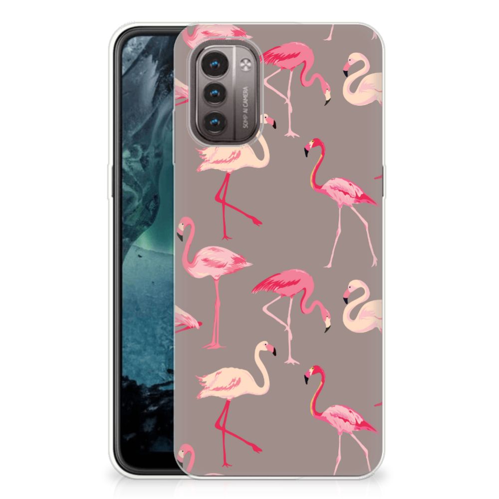 Nokia G21 | G11 TPU Hoesje Flamingo