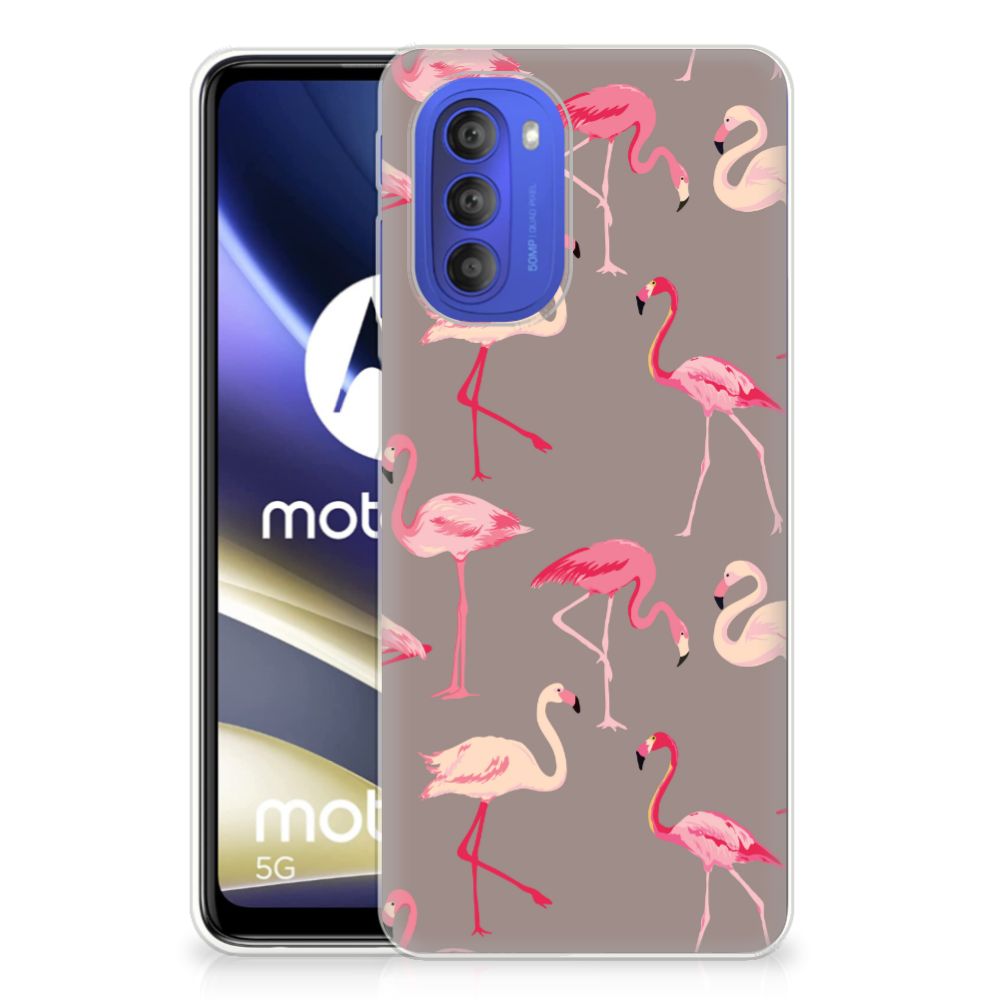 Motorola Moto G51 5G TPU Hoesje Flamingo