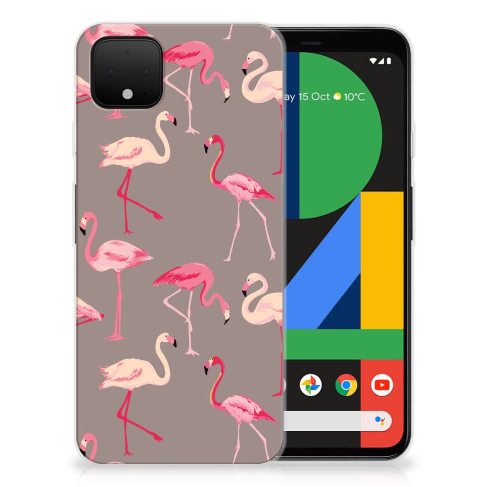 Google Pixel 4 XL TPU Hoesje Flamingo