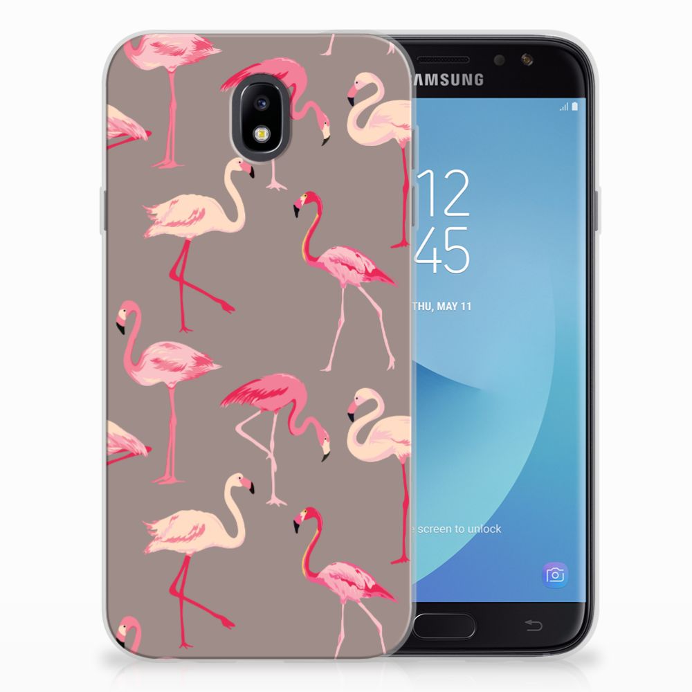 Samsung Galaxy J7 2017 | J7 Pro Uniek TPU Hoesje Flamingo