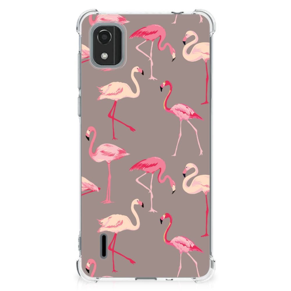 Nokia C2 2nd Edition Case Anti-shock Flamingo