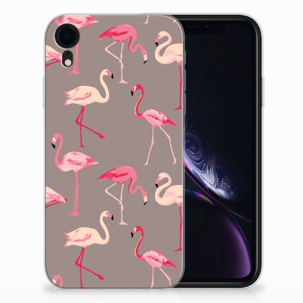 Apple iPhone Xr Uniek TPU Hoesje Flamingo