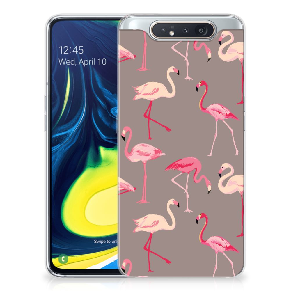 Samsung Galaxy A80 TPU Hoesje Flamingo