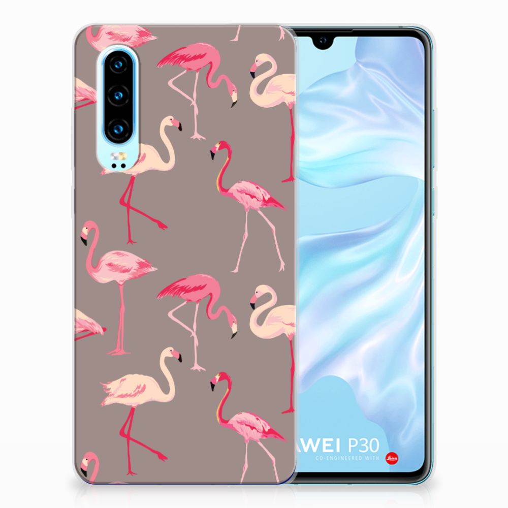 Huawei P30 TPU Hoesje Flamingo